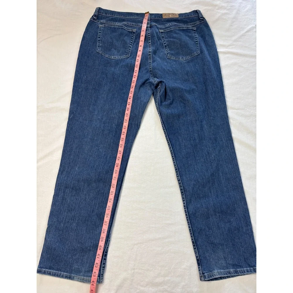 Riders by Lee Womens Plus Size 20W Medium Wash Straight Leg Stretch Jeans
